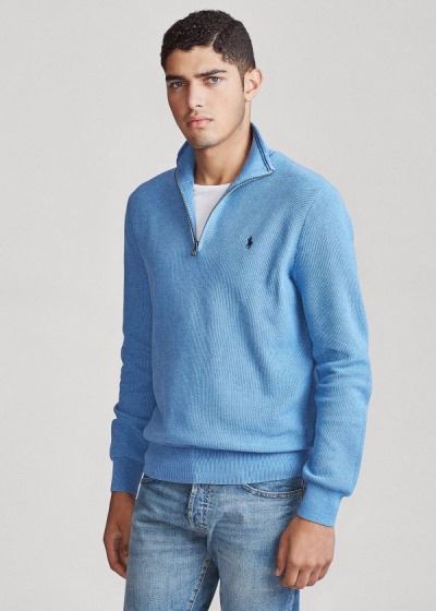 Polo Ralph Lauren Cotton Half-Zip Striktrøje Herre Danmark (JVRTG5279)